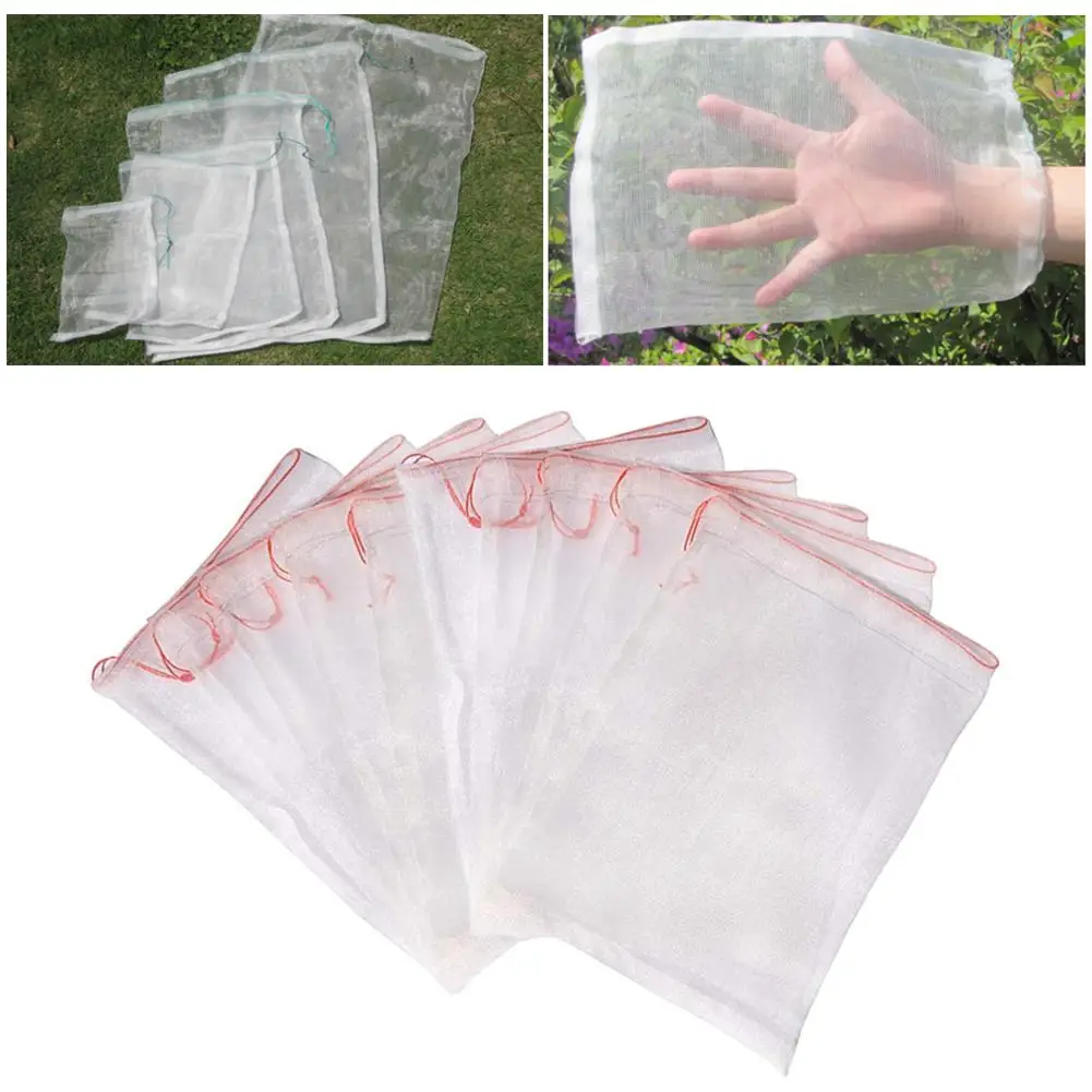 

10Pcs Grape Protection Bags For Fruit Vegetable Grapes Mesh Bag Against Insect Pouch Waterproof Pest Control Anti-Bird Garden