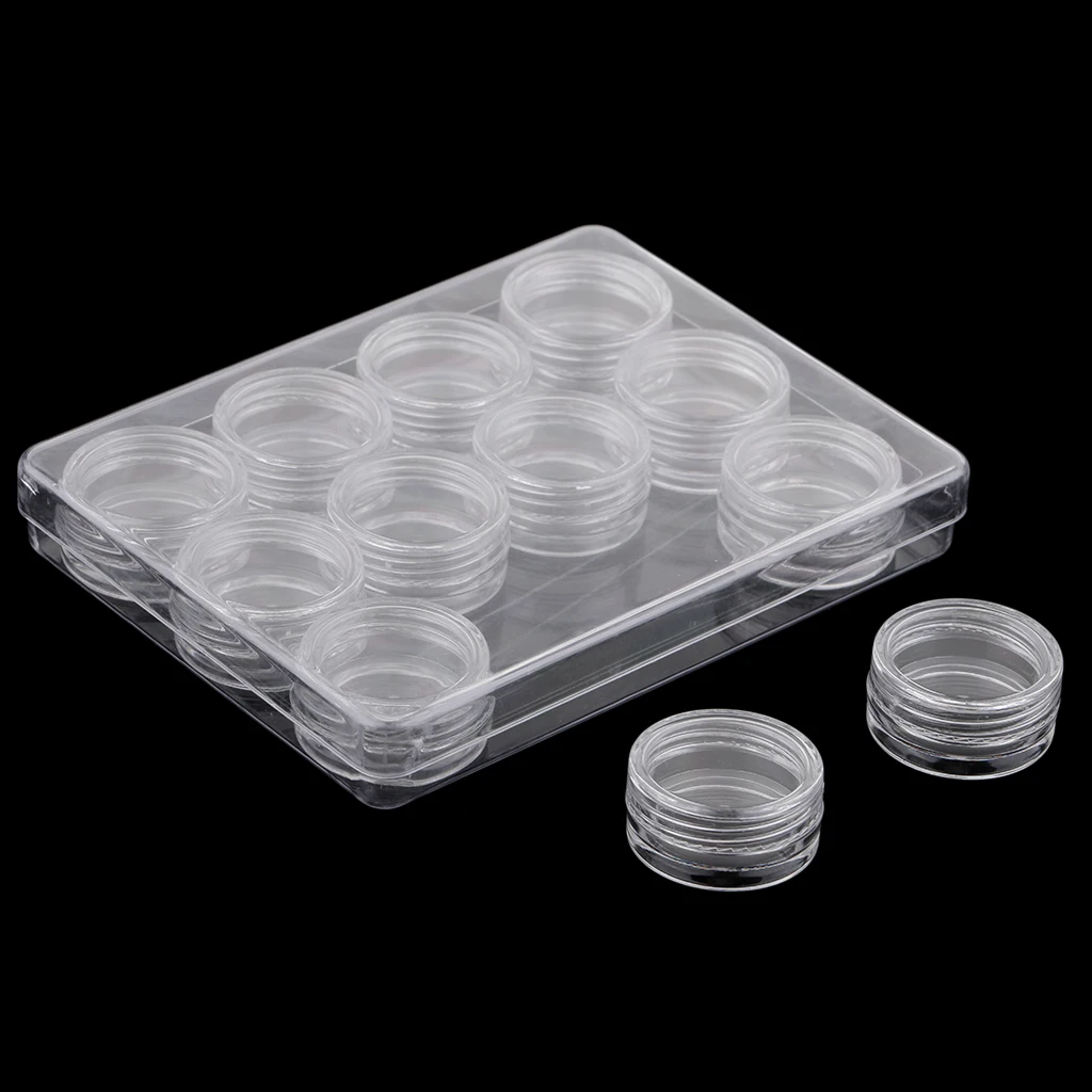 12 Slot Clear Makeup Small Items Storage Box Beads Container Organizer Case