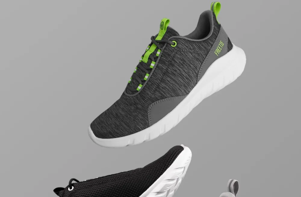 Xiaomi FREETIE 39-44 размера плюс MIJIA мужская спортивная обувь, светильник, Дышащие Трикотажные кроссовки для бега в городе, спортивная обувь для улицы