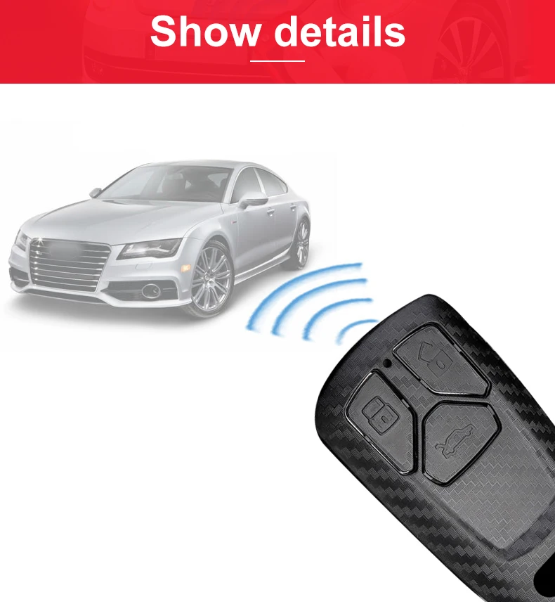 Cover chiave telecomando per Audi A6 A5 Q7 S4 S5 A4 B9 Q7 A4L 4m TT TTS RS 8S 2016 2017 2018 - H5398507e9db743e98d969af14d6d0280b