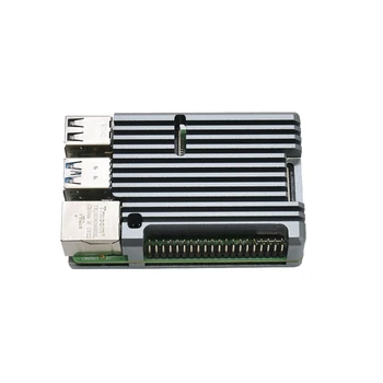 

for Raspberry Pi 4B 2G RAM DIY Kit Support 2.4 / 5.0 GHz WIFI Bluetooth 5.0 with Aluminum CNC Alloy Protective Gray Case 5V 3A P