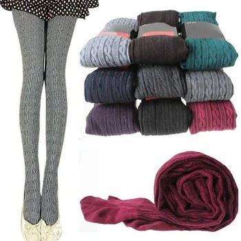 

Women's Winter Warm Skinny Slim Leggings Stretch Knitted Warm Leggings Thick Stirrup Pants Leggings Women Pants High Quality