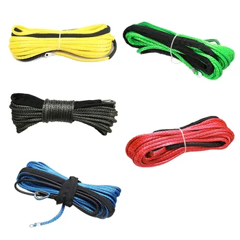 

3/16 Inch x 50 Inch Synthetic Fiber Winch Line Cable Rope 5500+ Lbs + Sheath for Atv Utv 5Mm x15M Synthetic