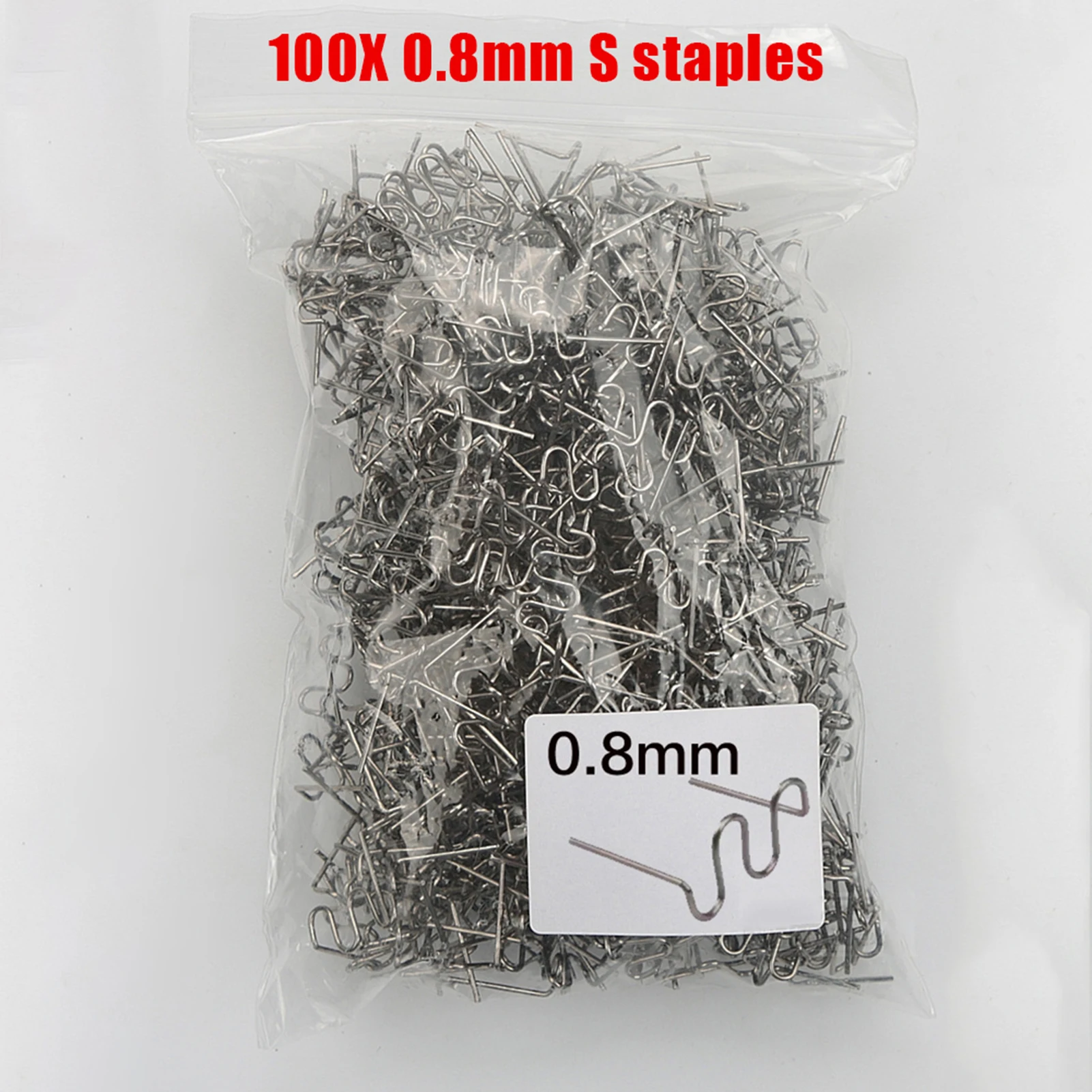 400pcs Precut 0.6mm-0.8mm Hot Wave Flat Staples for Plastic Stapler Repair Welder Repair Tool Car Bumper Plastic Welding Machine