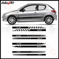 Car-Styling-Door-Side-Skirt-Decor-Sticker-Vinyl-Body-Decal-Racing-Stripes-Stickers-For-Peugeot-206