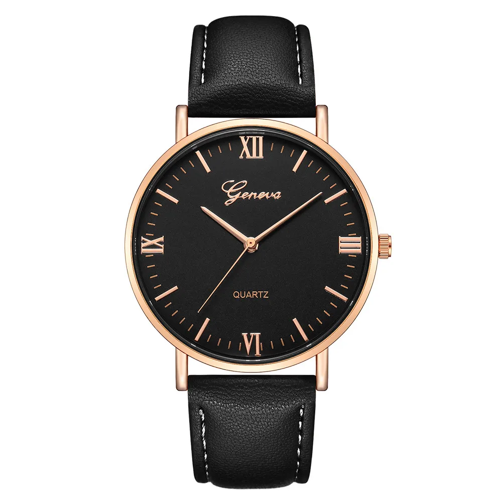 Geneva мужские роскошные Брендовые Часы из нержавеющей стали аналоговые Кварцевые женские наручные часы женские часы montre homme QG - Цвет: G