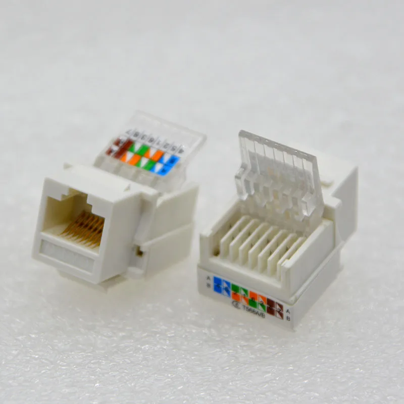 100 шт. RJ45 сетевой разъем CAT6 сетевой модуль шесть типов гигабитной бесплатной линии модуль специальная