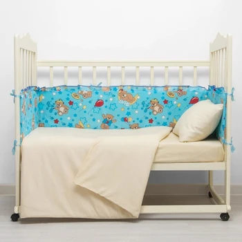 

Border with ruffle "Bears", 4 parts (2 parts: 30x60 cm, 2 parts: 30x120 cm), blue (art. 552)