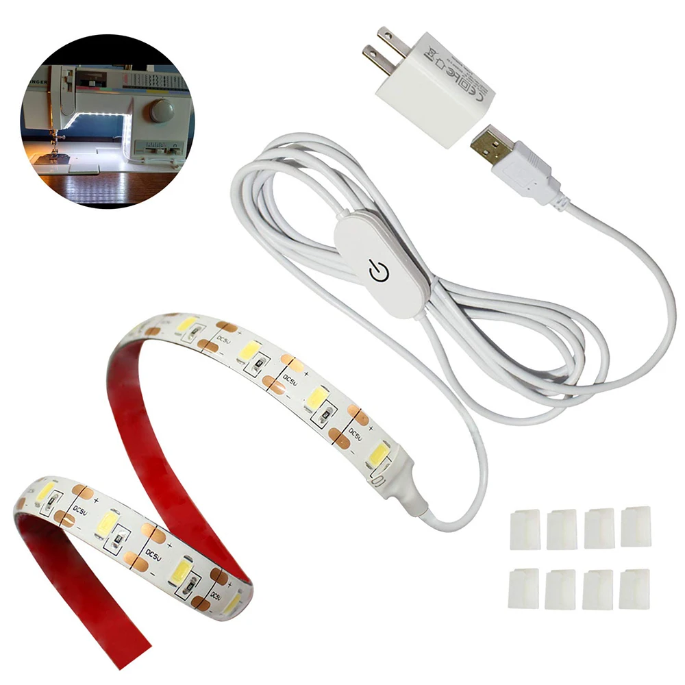 30cm 50cm Sewing Machine LED Strip Light Kit with Touch dimmer and USB Power Industrial Machine Working LED Lights