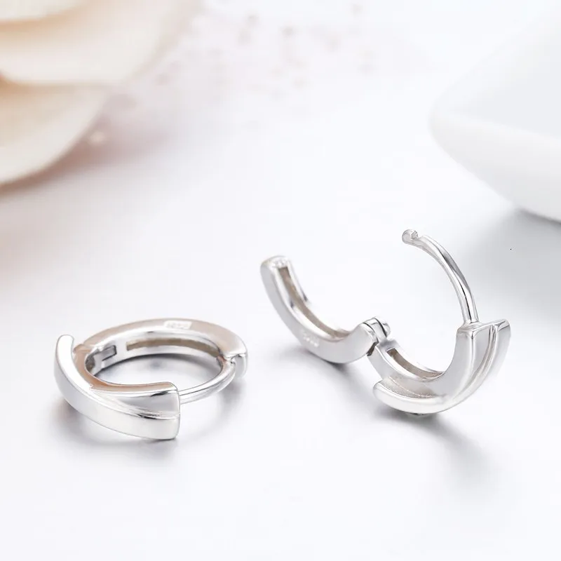 Милые 925 пробы серебряные кольца-кольца Huggie для женщин, ювелирные изделия для маленьких девочек