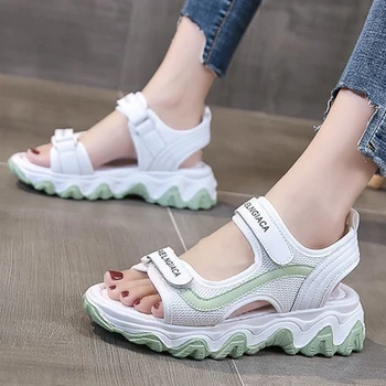 

Open Toe Beach Shoes Non Slip Walking Outdoor Platform Shoes 2020 New Fashion Women's Summer Sports Sandals