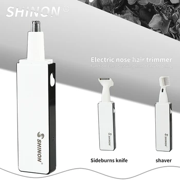 

3 in1 Electric Ear Nose Trimmer for Men's Shaver Rechargeable Hair Removal Eyebrow Trimer Safe Lasting Face Care Tool Kit