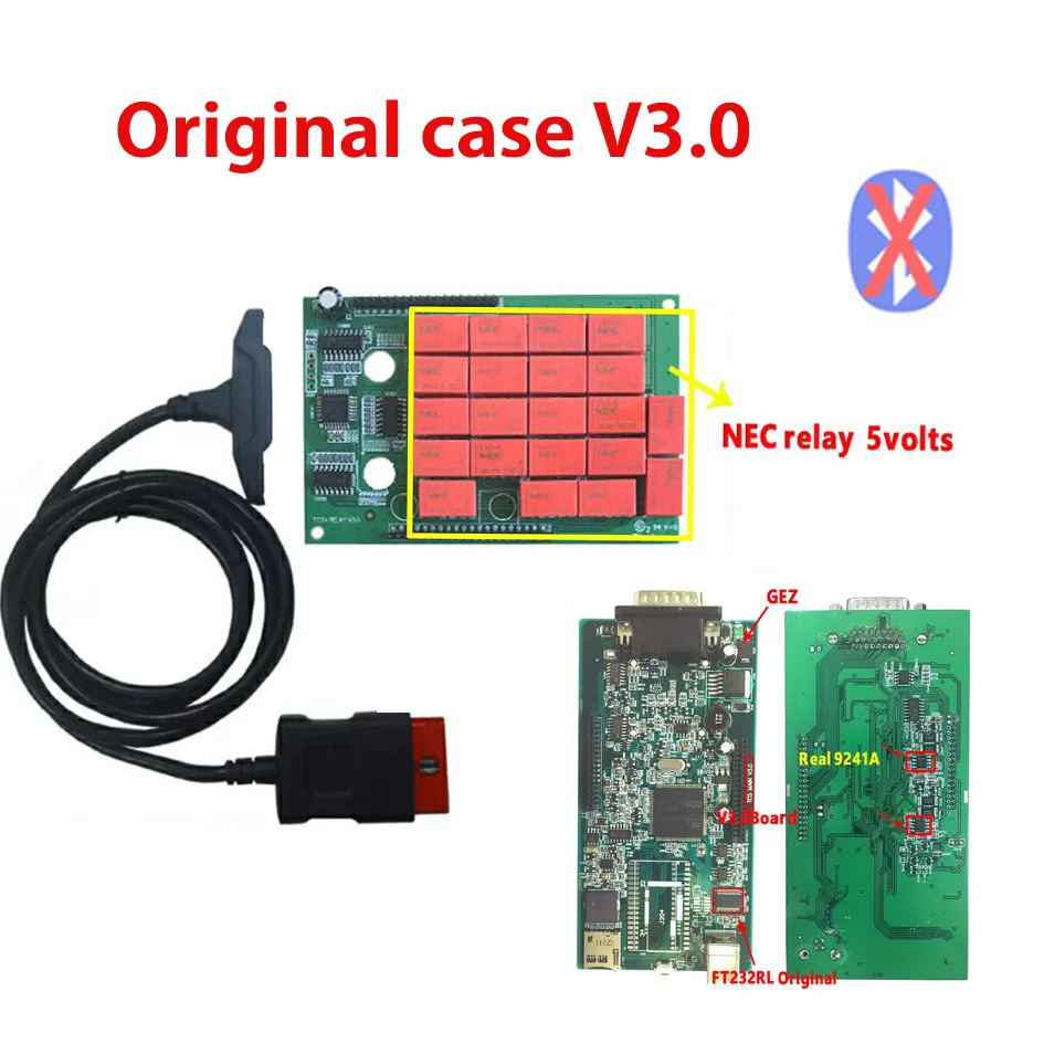 Полный набор автомобильных грузовых кабелей для Новых vci vd ds150e cdp с Bluetooth TCS CDP PRO Plus. R0. r3 keygen obd2 сканер с коробкой - Цвет: no bluetooth