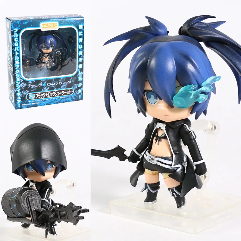 Black Rock Shooter 246 TV Animation Ver Q Version PVC Action Figure 10cm Anime Collection Model Toy Doll Gifts | Игрушки и хобби