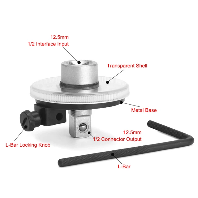 1/2 Zoll Drehmomentschlüssel Winkelmesswerkzeug Einstellbarer