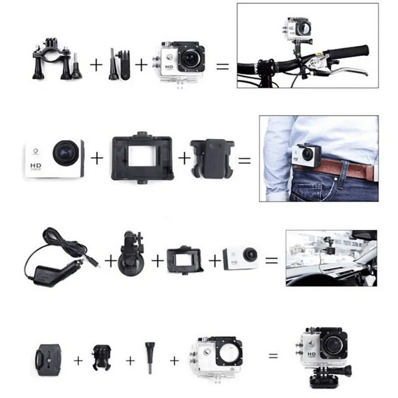Видеокамера мини HD 1080p 30FPS мини камера 4K 2,0 экран мини шлем 30 м водонепроницаемая Спортивная DV микро камера мини видеокамера