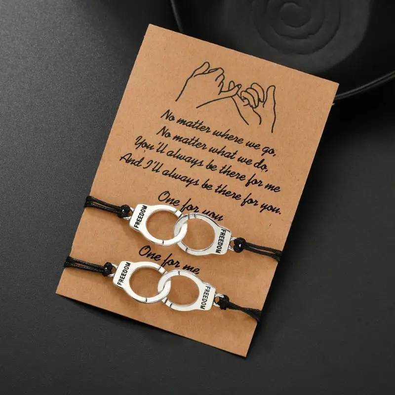 Bracelet Jewelry Handmade Police Officers Handcuffs Charm Friendship Couple