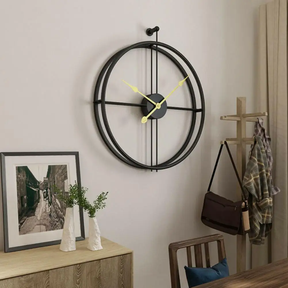 

Vintage Decorative Large Wall Clock 3D DIY Metal Clock Bell-free Surf Watch Metal 3D Wall Clock Hanging Clock Room Decor