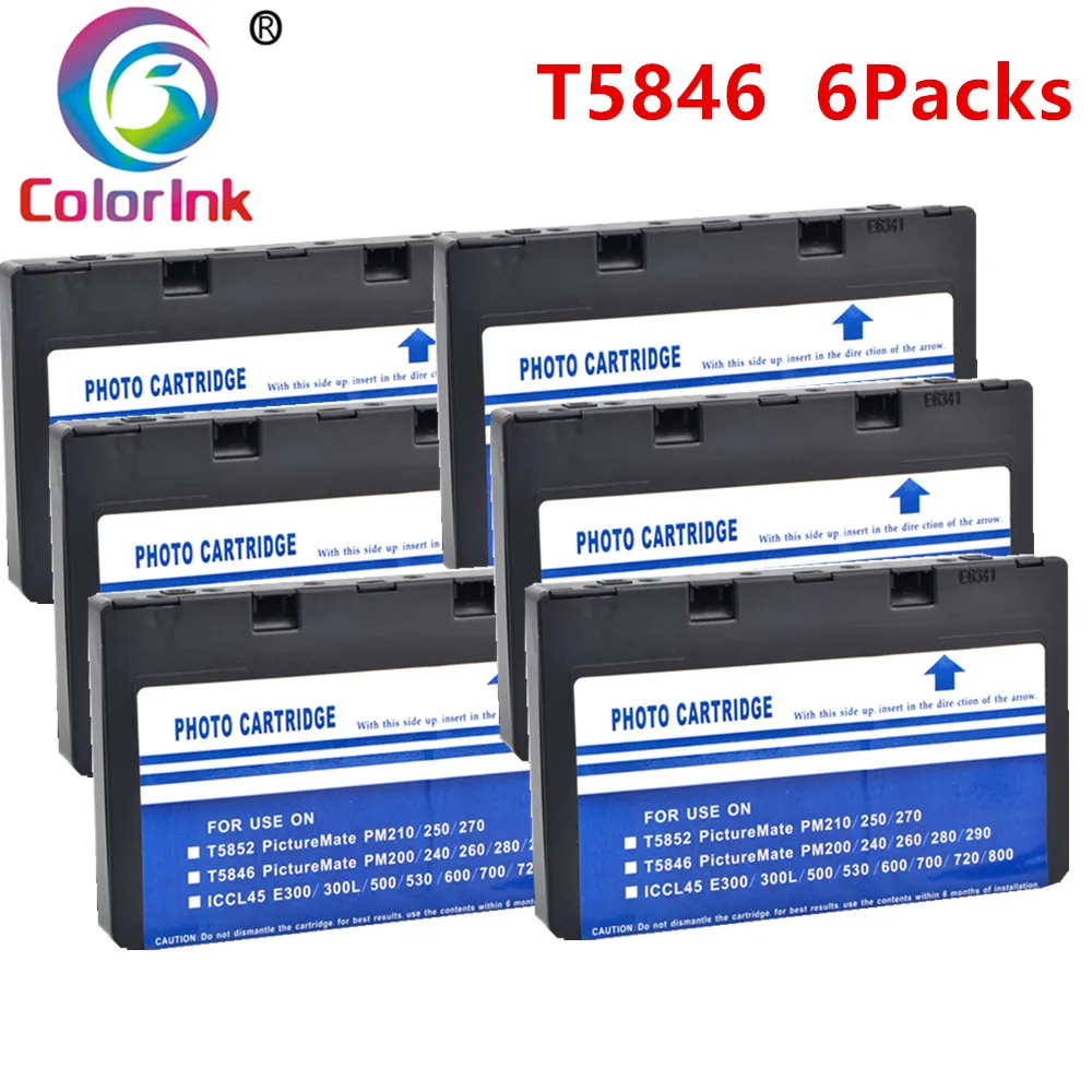 

ColoInk 6PK T5846 E - T5846 ink cartridge suit For Epson PictureMate 200 240 260 280 290 PM240 PM225 PM300 inkjet printer