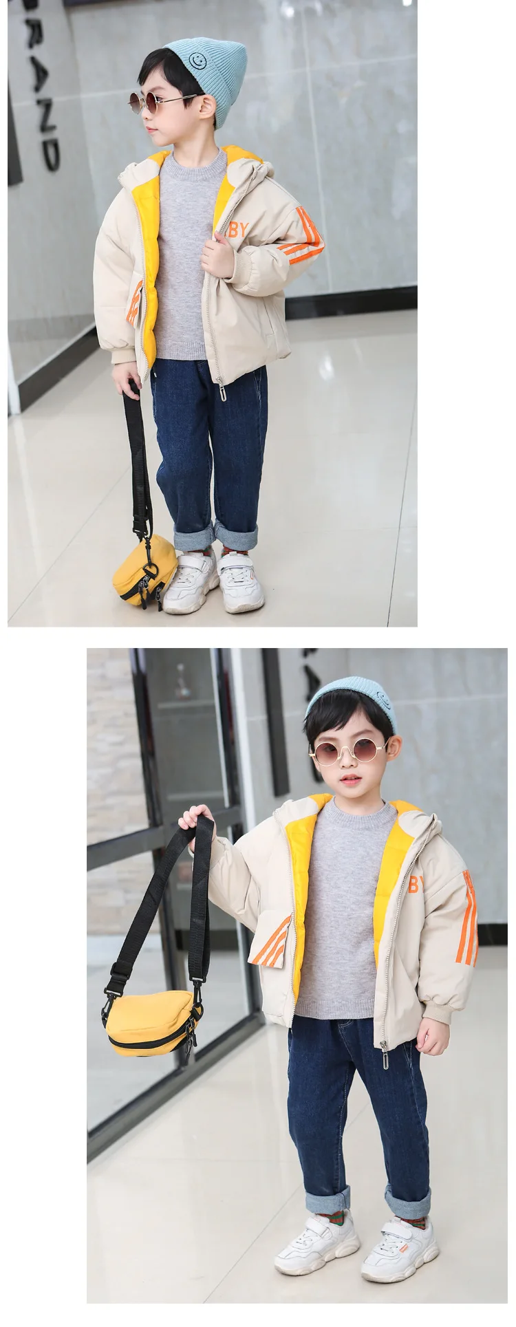 Модная зимняя пуховая одежда для мальчиков и девочек модная дизайнерская одежда для детей от 3 до 7 лет, топ для мальчиков и девочек