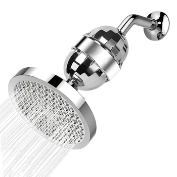 

Easy Install Replacement Parts Remove Harmful Substances Shower Head Filter Combo Home 6inch High Pressure Bathroom 15 Stage ABS