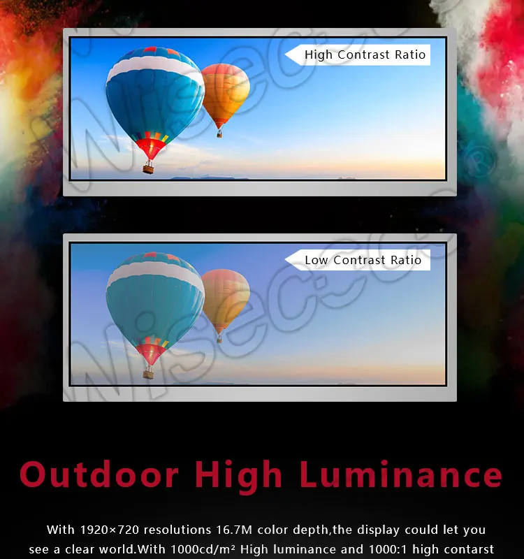 tela de toque 1000 lêndeas alta luminância lcd monitor