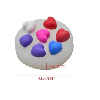 

DIY 7 Heart-shaped Pendant Epoxy Resin Silicone Mold Jewelry Making Craft Tools Y4QB