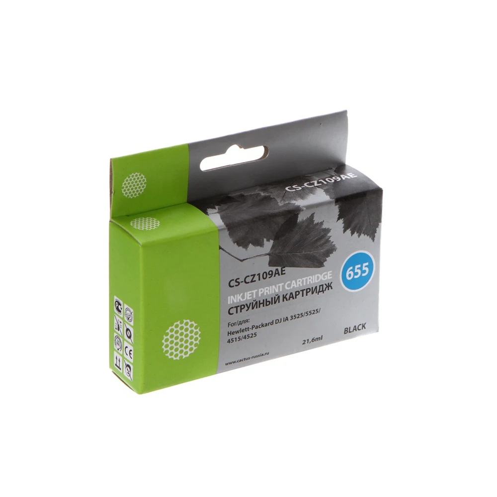 Картридж Cactus CS-CZ109AE №655 для HP DJ IA 3525/5525/4515/4525 Black | Компьютеры и офис