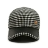 FS Black Brown Houndstooth Baseball Cap For Men Women Autumn Winter Retro British Style Plaid Trucker Caps Gorras Para Hombre ► Photo 2/6