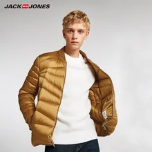 JackJones Для мужчин зимняя куртка Бейсбольным воротником короткая теплая куртка-пуховик 218412507