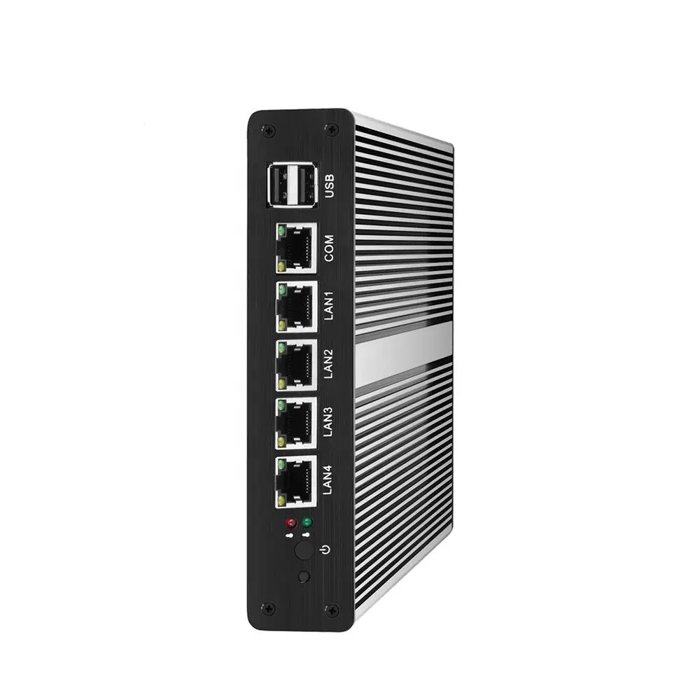 Newest Barebone Mini PC 6 Ethernet Lan Intel Celeron J1900 quad core pFesense Firewall computer Router with 4G Ram 60G SSD WIF