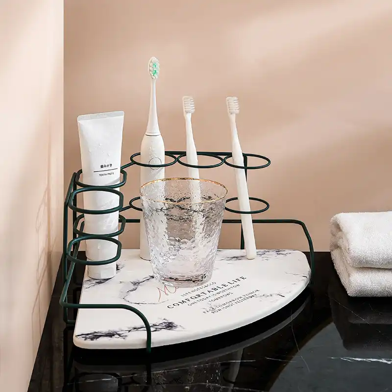 Badkamer Aanrecht Opbergrek Keuken Toilet Wastafel Diatomeeen Modder Tandenborstel Borstel Tandpasta Houder Badkamer Organizer Opslagplanken Rekken Aliexpress