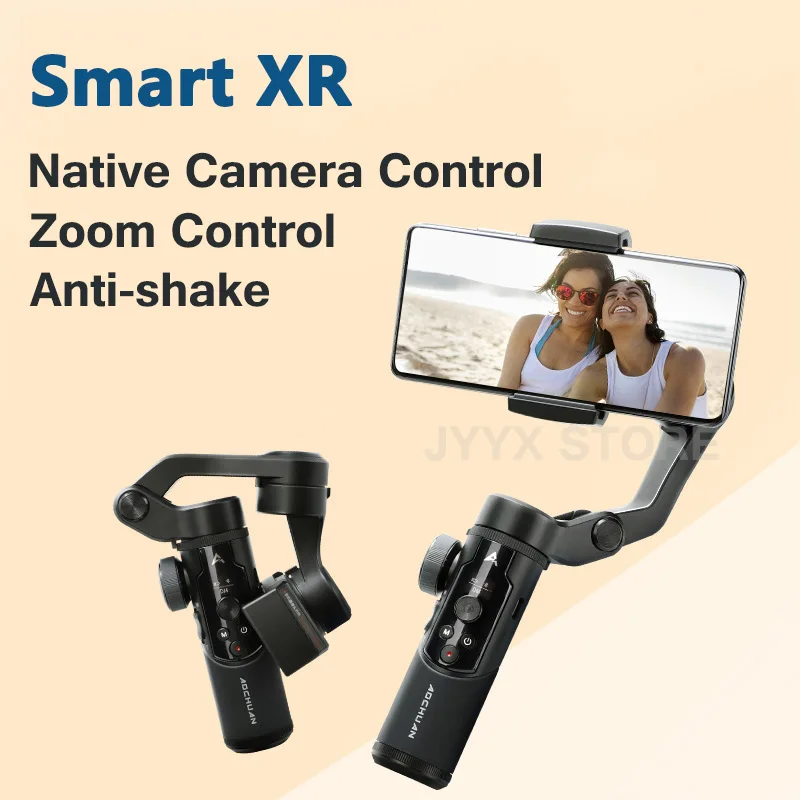 AOCHUAN SMART XR 3-Axis Handheld Smartphones Gimbal Foldable Pocket-Sized Stabilizer Zoom Control Vlog Video Gimbal