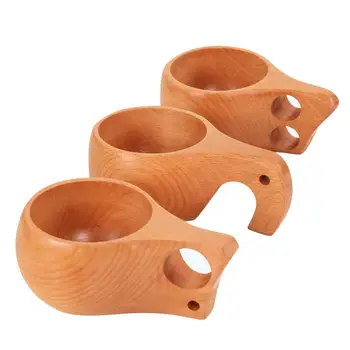 

Outdoor Wooden Cup Ancient Kuksa Coffee Tea Milk Drinking Mug Portable Wood Mugs Drinkware Home Decoration