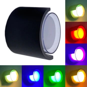 

AC85-265V 5W LEDs Wall Mounted Light Night Lamp with Remote Controller Diverse Lighting Effects IP65 for Bedroom Living Deco