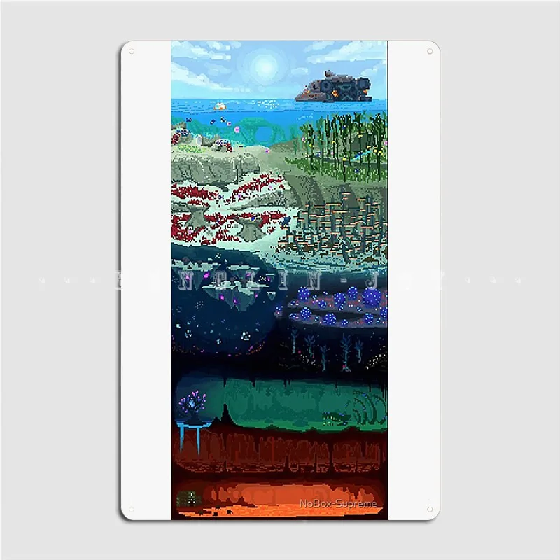 Subnautica Metal Sign Cinema Kitchen Home Personalizzato Wall Decor Tin Sign Poster