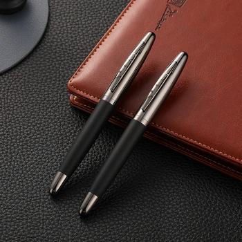 

CCCAGYA C13 Black leather metal Gel pen stationery Office School aristocracy temperament DIY hotel business Gift Ballpoint pen
