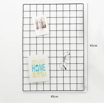 

Modern style Decorative wall grid shelf creative home bedroom metal grid shelf decoration hanging shelf