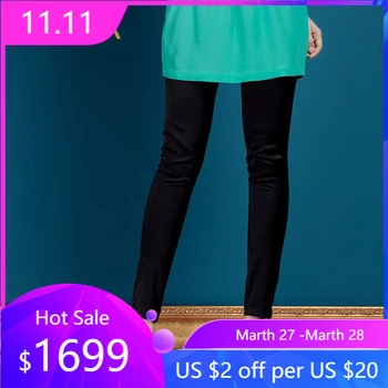 

VOA woman slim slimming basic section high waist silk nine palazzo pants trousers women pantalon mujer femme pantalones K653