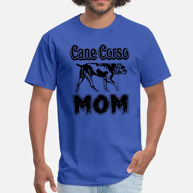 Men-Blue Стиль, трость Корсо, мама, футболка для мужчин, хлопок, круглый вырез, крутая футболка для мужчин, большие размеры, S-5xl, женские футболки - Цвет: Men-Blue