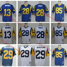 Stitiched, Los Angel, Jack Youngblood, Eric, Marshall Faulk, Kurt Warner, Throwback для мужчин Джерси