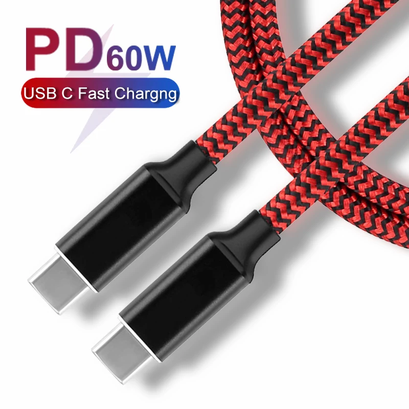 2 м usb type C к type C кабель для huawei samsung S9 Plus поддержка PD 60 Вт QC3.0 QC4.0 3A кабель быстрой зарядки для устройств type-C