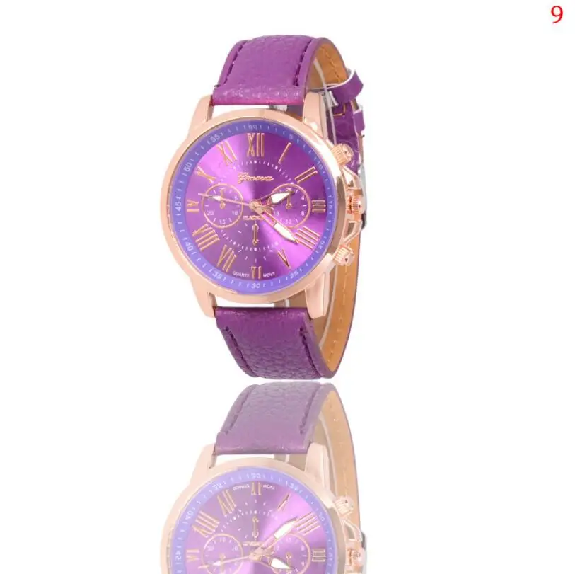 Ladies Quartz Watch Orange Leather Strap Luxury Digital Roman Scale Alloy Dial Watches For Women Gift Couple Clocks H07 womens quartz watch,couple watch,womens watch,quartz watch,women watches,digital watch