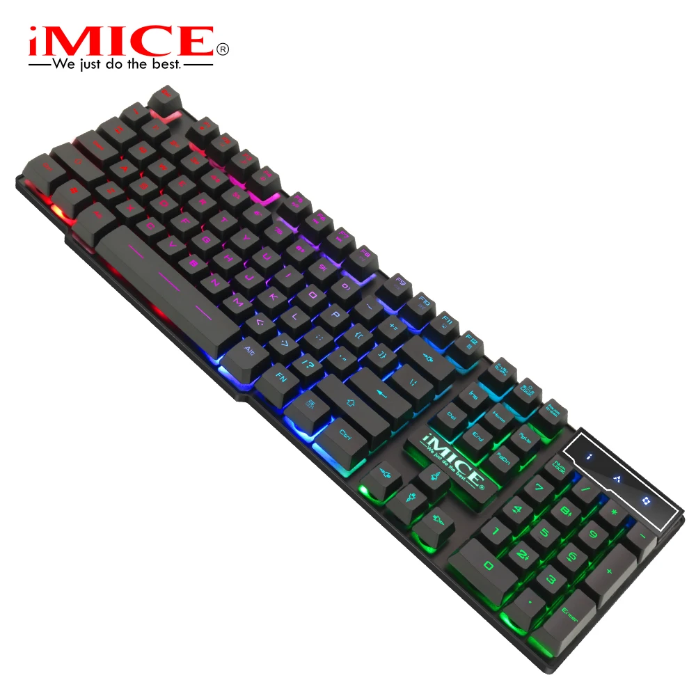 Игровая клавиатура с бесплатной кистью RGB подсветкой USB 104 Keycaps Водонепроницаемая
