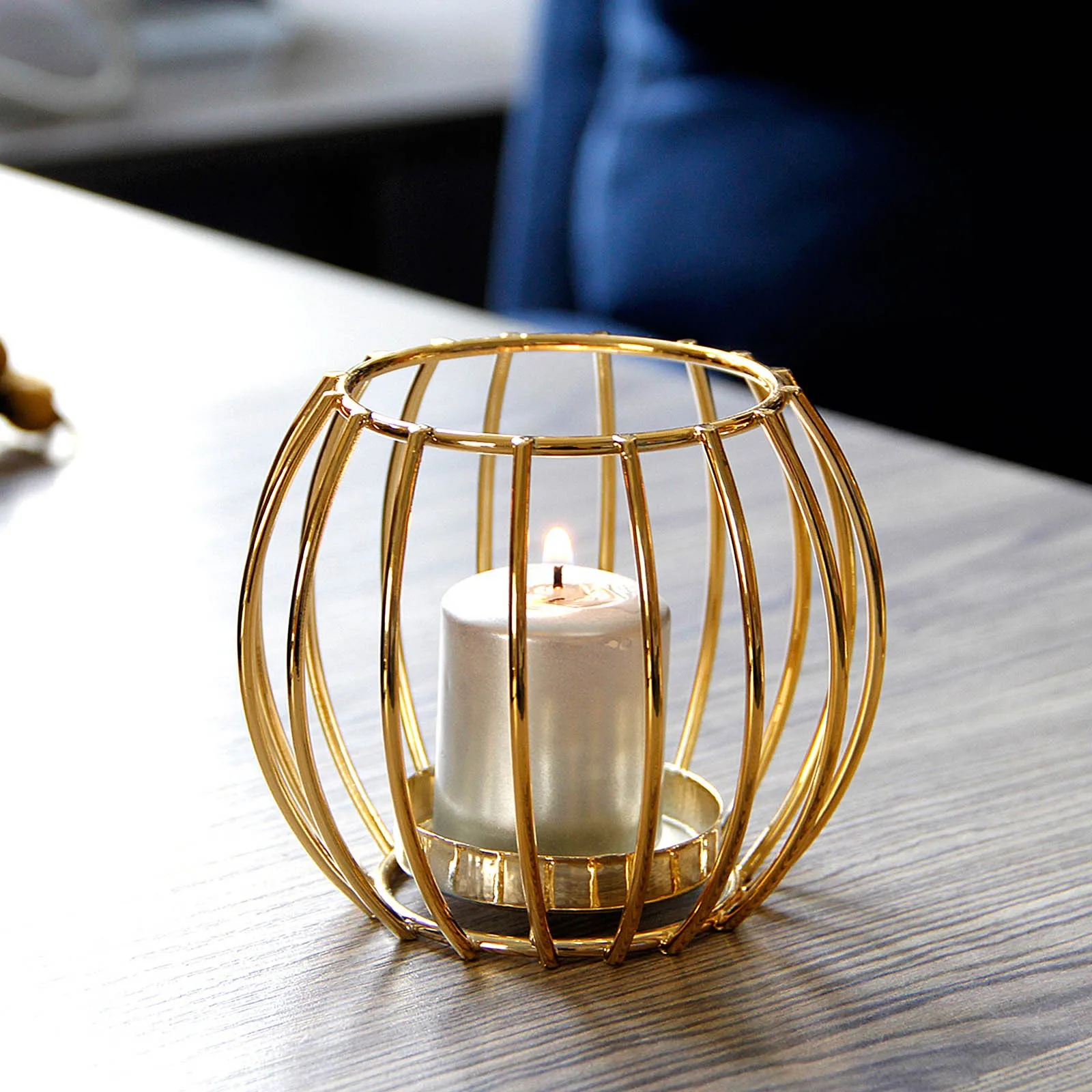 Gold Wire Candle Tealight Holder  Home Decor Ornament 