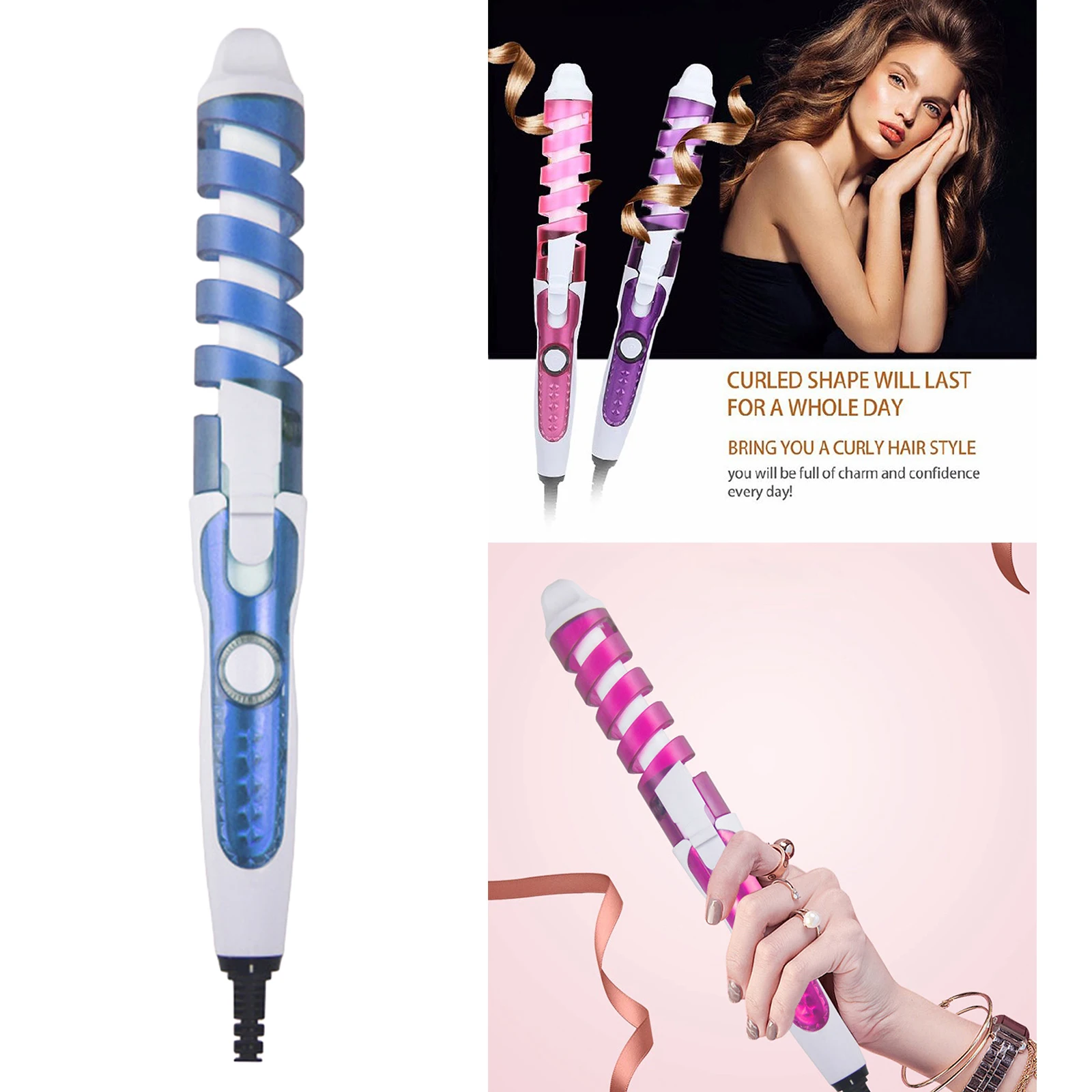 Conical Ceramic Hair Curling Iron Wand Electric Hair Curling Iron Ceramic Hair Curler Professional Hair Waver Styling Tools