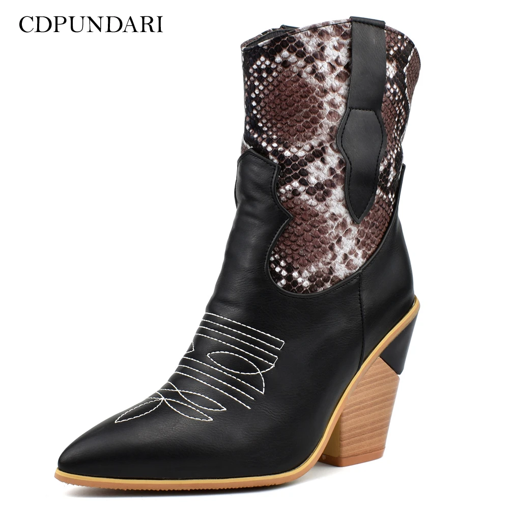 western boots with heel