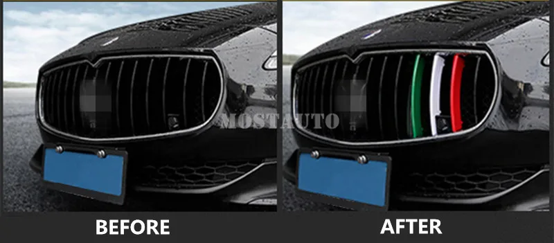 Для Maserati Quattroporte ABS передняя решетка гриля вставка крышка 2013 2016 3 шт. автомобильные