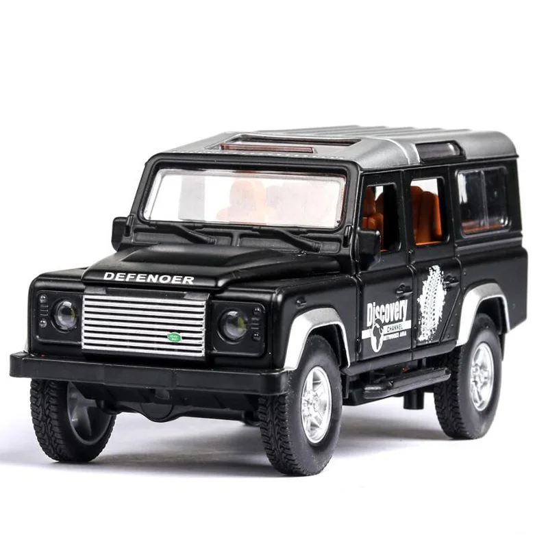 

1/32 Scale Simulation LXXd Rover Defender Classic Alloy Die-casting Model Sound And Light Pull Back Toy Car Toys For Children's