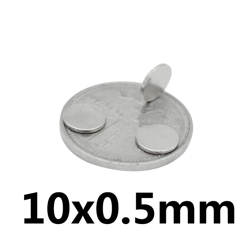 

1000/2000/3000pcs Strong Earth Neodymium 10*0.5mm Permanent Magnet Disc Round Cylinder 10x0.5mm MagnetS Rare Powerful Magnet N35